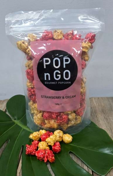 Pop n Go Strawberry and Cream Popcorn