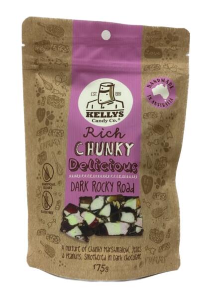 Kellys Chunky Dark Rocky Road 175G