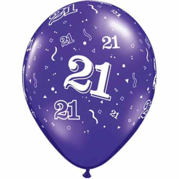21ST Helium Latex Balloon